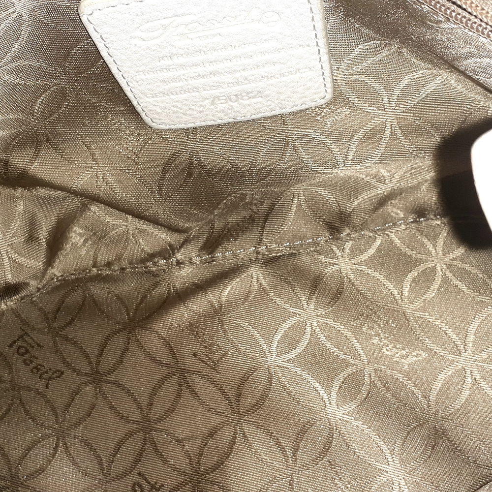 Fossil Cream Leather Shoulder Bag - Picture 11 of 11
